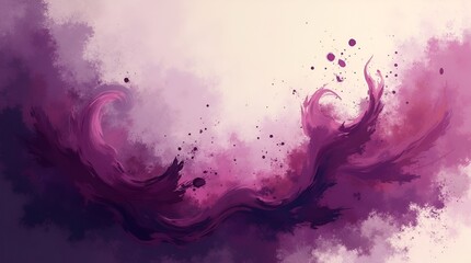 Obraz premium Abstract eggplant background with deep purple and aubergine tones, smooth flowing gradients, soft luminous highlights, modern abstract waves, rich color depth, elegant and moody atmosphere