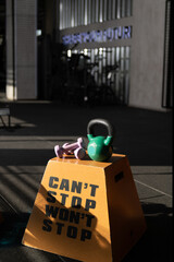 Can't Stop Won't Stop" Step Box with Dumbbells and Kettlebell