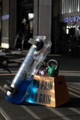 No Pain No Gain Step Box with Weights and Water Ball Photo