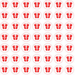 Goddess Lakshmi Footprints Pattern