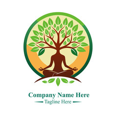 Obraz premium Yoga Tree Logo