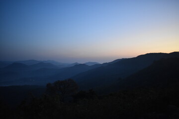 sunrise in the mountains