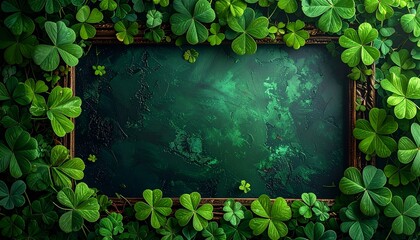クローバーフレーム背景素材