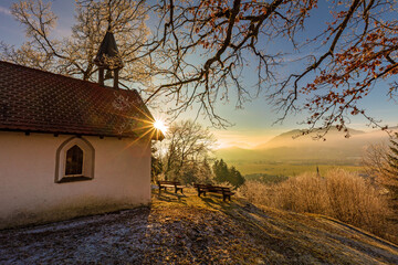 Kapelle - Grünten - Allgäu - Burgberg - Winter - Raureif
