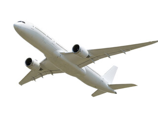 Obraz premium Soaring High: A sleek commercial airliner ascends gracefully, its powerful engines propelling it towards the open sky. Capturing a sense of adventure, exploration, and the marvels of modern flight.