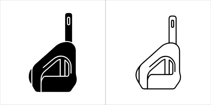 Matching amloki vector icons with modern line art outline and bold solid silhouette design
