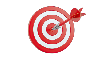 Dart hitting Target: Success and Achievement Concept