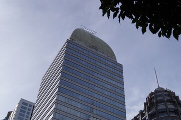 modern office building with blue sky