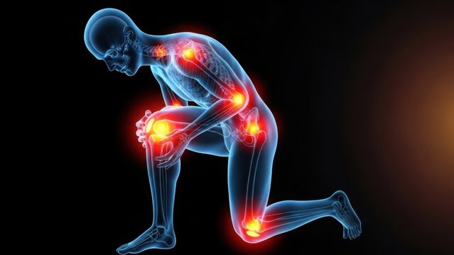 Human body experiencing joint pain