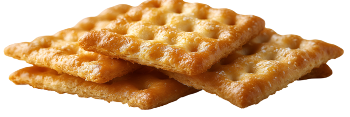 Stacked crispy crackers food photography close up image food product