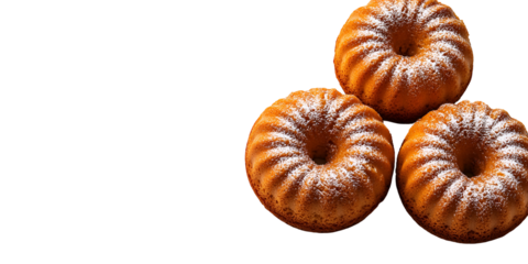 Stacked frosted cakes on black background