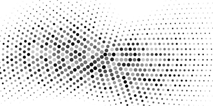abstrak Halftone radial gradient. Dotted gradient, smooth dots spraying and halftones dot background