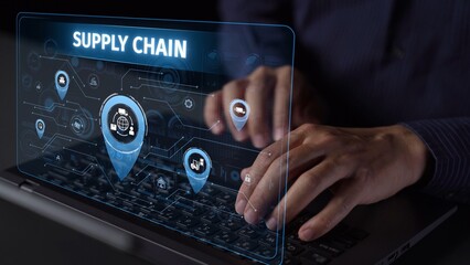 Supply chain processes with data-driven logistics, transportation, and distribution. enhances operations. Supply chain improves efficiency. Supply chain integrates logistics and delivery. Muxer