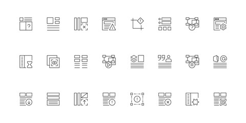 Streamline your workflow with this modern document icons pack perfect for web design and user interface needs. Graphic design Idea and creativity Software design and art tools.