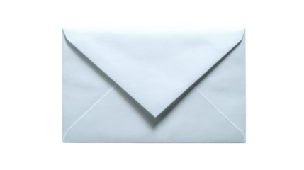 White envelope communication delivery concept with blank space for message and transparent background