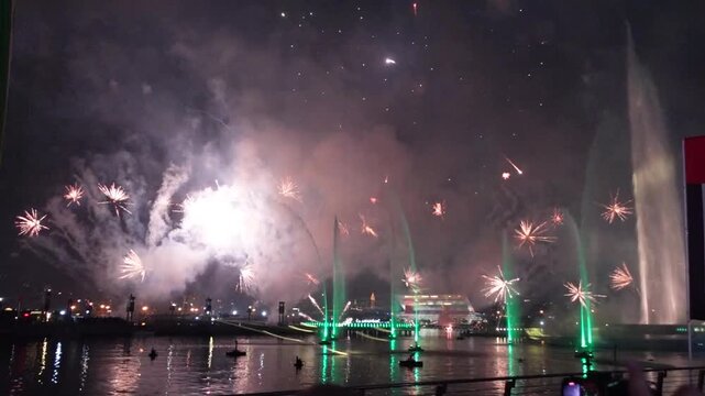 UAE National Day celebrated on December 2nd as Eid Al Etihad (Festival of the Union) Fireworks Show Celebration