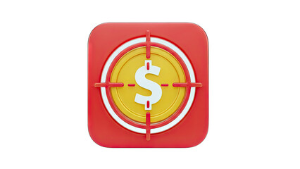 Dollar Sign in Target - Financial Goal Concept