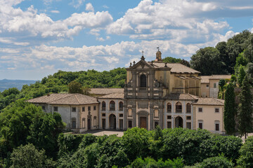 Italy - Caprarola - Church of Santa Maria della Consolazione - Facade of the historic 16th century church