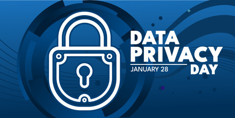 Data Privacy Day—banner, poster, vector illustration