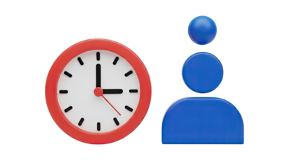 Clock and Person Icon