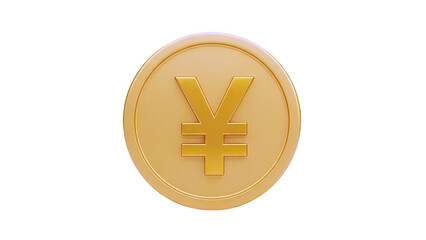 Obraz premium Gold coin with Yen symbol