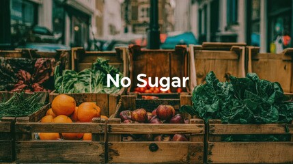 No sugar nutrition concept emphasizing clean eating choices.