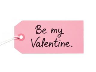 Romantic valentine's day invitation isolated on transparent background