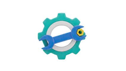 Wrench, Gear, and Nut Icon