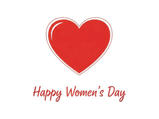 Celebrate women's day with love isolated on transparent background