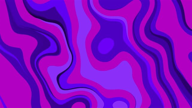 Abstract blue and purple wavy liquid lines forming a psychedelic marble pattern background