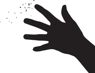 Obraz premium Hand releasing particles