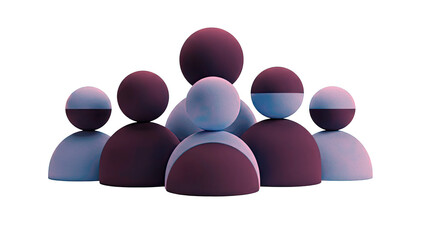 Abstract Geometric Group of People Icons