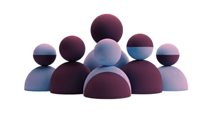 Abstract Geometric Group of People Icons