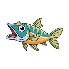 vector illustration of a fish