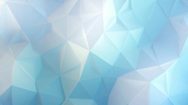 Blue white low poly geometric abstract background with triangles facets, modern digital 3D textured design