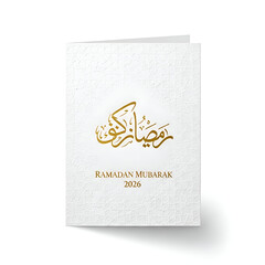 Ramadan mubarak greeting card for 2026