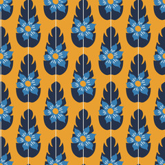 Seamless decorative elegant pattern with flowers. Print for textile, fabric, covers, wallpapers, print, gift wrap, decoupage, scrapbooking, quilting. For fashion fabric. Retro stylization.