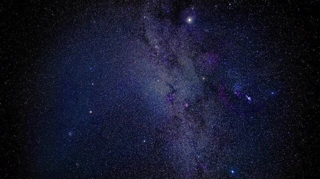 "Winter Hexagon stars and Jupiter over Hakone &ndash; HDR (PQ) timelapse of a crisp winter night sky"