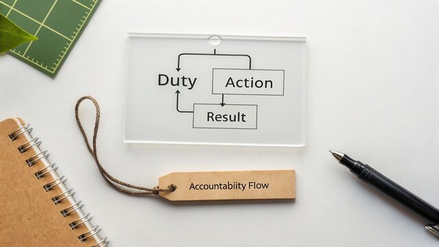 Clear Visual Representation of Duty, Action, and Result Flowchart for Accountability in Business Process Management