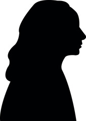 a woman head silhouette vector