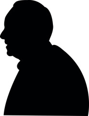 a man head silhouette vector