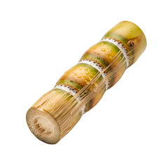 Bamboo shoots wrapped in plastic