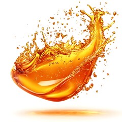 Dynamic Orange Liquid Splash