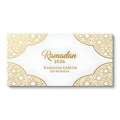 Ramadan Kareem Eid Mubarak Greeting Card Mockup