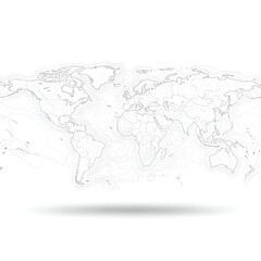 World Map Outline Illustration