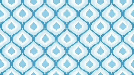 Abstract blue and white teardrop pattern