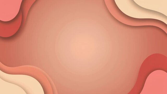 Dynamic animated background featuring soft peach and coral hues with gracefully flowing organic wave patterns and subtle shadows, perfect for modern digital content and presentations.