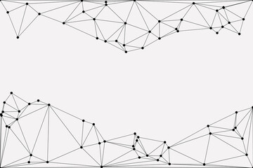 Fototapeta premium White background with low poly digital lines connection. Abstract white blue digital technology futuristic communication high tech concept background. Technology dots lines connect network background.
