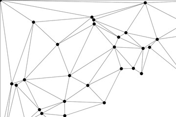 Fototapeta premium White background with low poly digital lines connection. Abstract white blue digital technology futuristic communication high tech concept background. Technology dots lines connect network background.