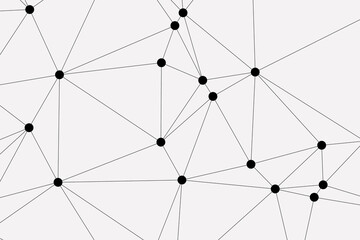 white background with low poly digital lines connection. Abstract white blue digital technology futuristic communication high tech concept background. Technology dots lines connect network background.